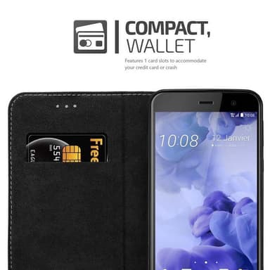 HTC U PLAY Deksel Case Cover (svart)