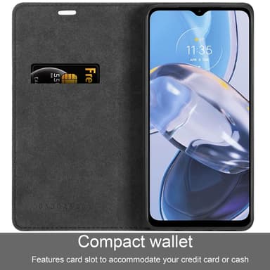 Motorola MOTO E22 / E22i lommebokdeksel case (svart)