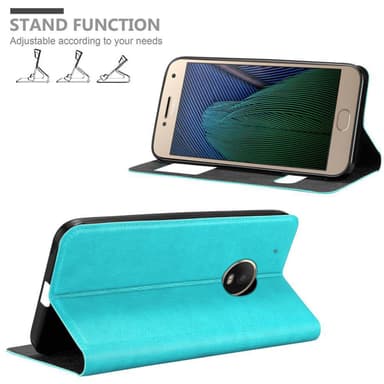 Motorola MOTO G5 PLUS lommebokdeksel cover (turkis)