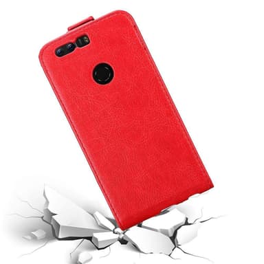 Honor 8 / 8 PREMIUM deksel flip cover (rød)