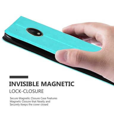 Motorola MOTO G5 PLUS lommebokdeksel cover (turkis)