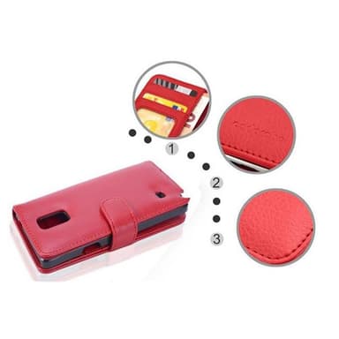 Samsung Galaxy NOTE 4 lommebokdeksel case (rød)
