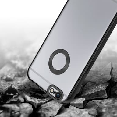 iPhone 6 / 6S silikondeksel Krom case (gjennomsiktig)