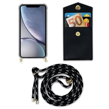 iPhone XR Deksel med Halskjede (svart)