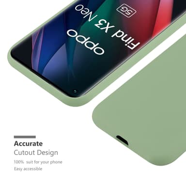 Deksel Oppo FIND X3 NEO Silikon cover (grønn)