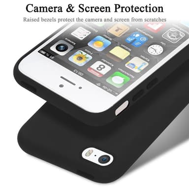 iPhone 5 / 5S / SE 2016 silikondeksel case (svart)
