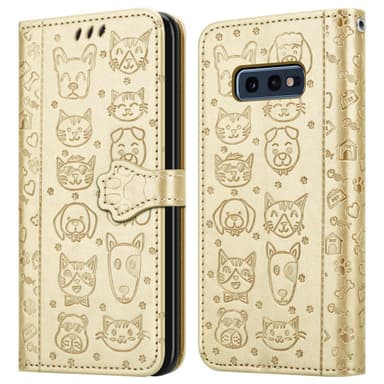 Samsung Galaxy S10e lommebokdeksel case (gold)