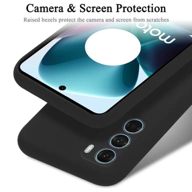Motorola MOTO G200 5G silikondeksel case (svart)