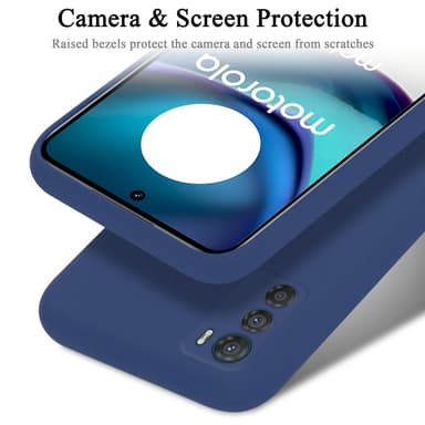Motorola MOTO G42 silikondeksel case (blå)