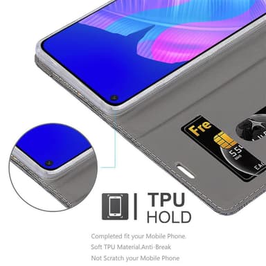 Huawei P40 LITE E lommebokdeksel etui (grå)