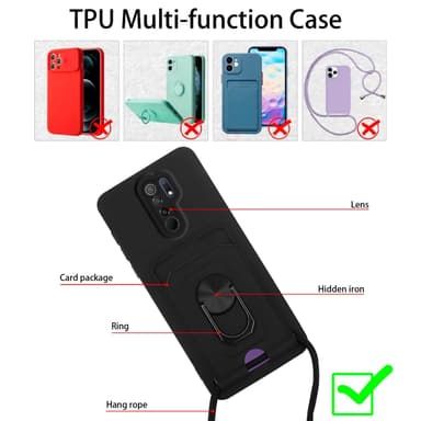 Xiaomi RedMi 9 Deksel case (Svart)
