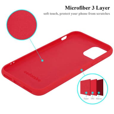 iPhone 11 silikondeksel case (rød)