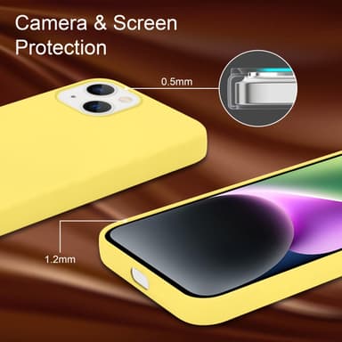 iPhone 14 silikondeksel case (gul)