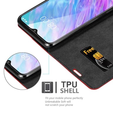 ZTE Blade 10 SMART lommebokdeksel case (rød)
