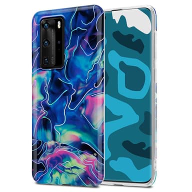 Huawei P40 PRO / P40 PRO+ lommebokdeksel etui (blå)