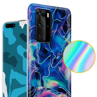 Huawei P40 PRO / P40 PRO+ lommebokdeksel etui (blå)
