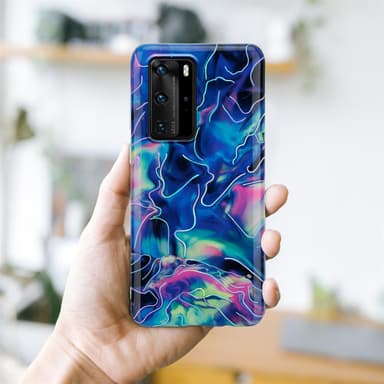 Huawei P40 PRO / P40 PRO+ lommebokdeksel etui (blå)