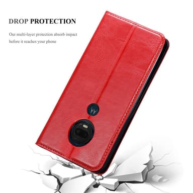 Motorola MOTO G7 / G7 PLUS lommebokdeksel case (rød)