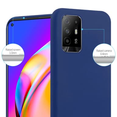 Deksel Oppo A94 5G Silikon cover (blå)