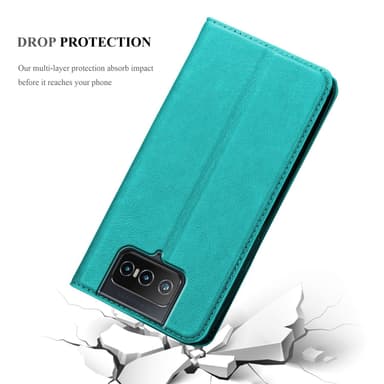 Asus ZenFone 8 FLIP lommebokdeksel case (turkis)