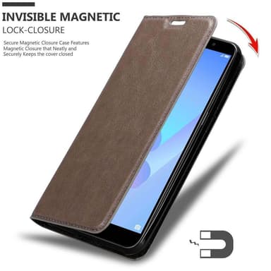 Huawei Y6 PRIME lommebokdeksel case (brun)