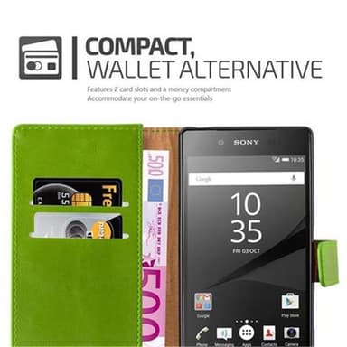 Sony Xperia Z5 lommebokdeksel etui (grønn)