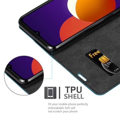 Samsung Galaxy A12 / M12 lommebokdeksel case (turkis)