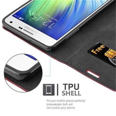 Samsung Galaxy A7 2015 lommebokdeksel case (rød)