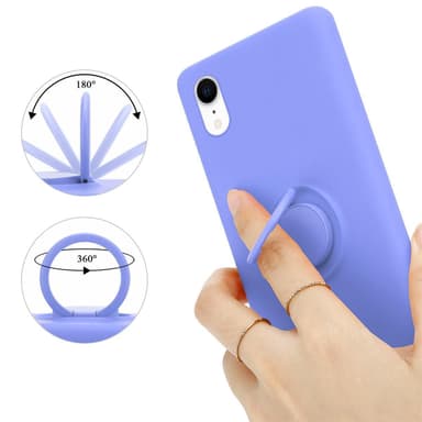 Deksel iPhone XR Ring Case (lilla)