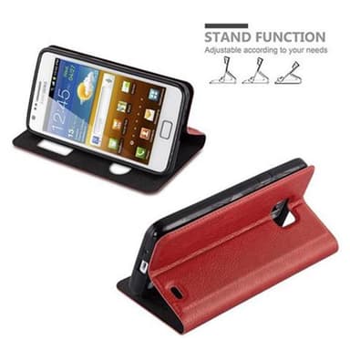 Samsung Galaxy S2 / S2 PLUS lommebokdeksel cover (rød)
