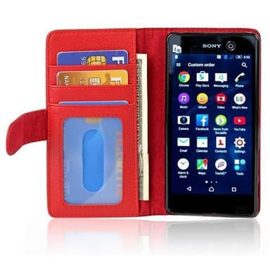 Sony Xperia M5 lommebokdeksel case (rød)