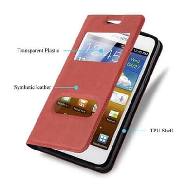 Samsung Galaxy S2 / S2 PLUS lommebokdeksel cover (rød)