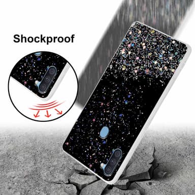Samsung Galaxy A11 / M11 Silikondeksel Glitter (svart)