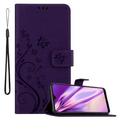 Samsung Galaxy A40 lommebokdeksel Blomster (lilla)