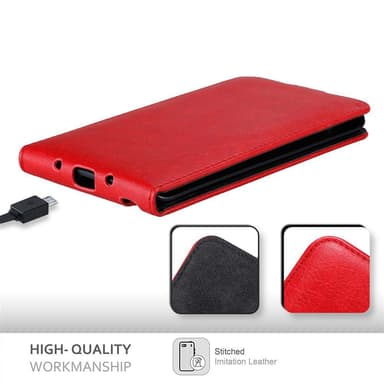 Samsung Galaxy NOTE EDGE deksel flip cover (rød)