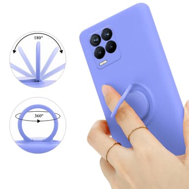 Deksel Realme 8 4G / 8 PRO Ring Case (lilla)