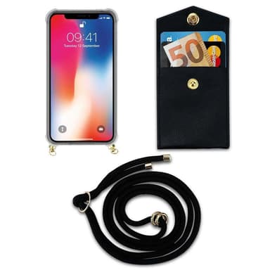iPhone XS MAX Deksel med Halskjede (svart)