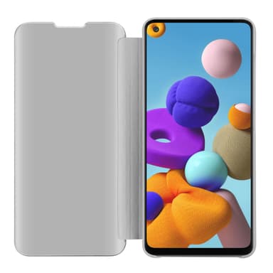 Samsung Galaxy A21s lommebokdeksel etui (sølv)