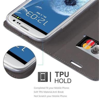 Samsung Galaxy S3 / S3 NEO lommebokdeksel etui (grå)