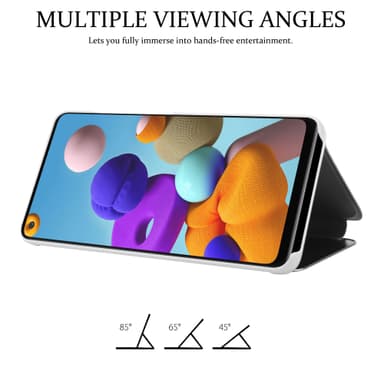 Samsung Galaxy A21s lommebokdeksel etui (sølv)