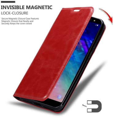 Samsung Galaxy A6 PLUS 2018 lommebokdeksel case (rød)