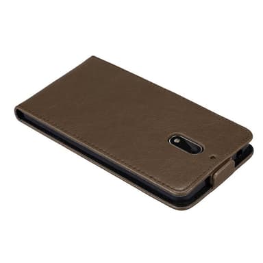 Nokia 6 2017 deksel flip cover (brun)