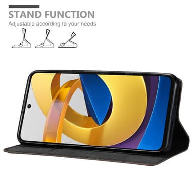 Xiaomi POCO M4 PRO 5G lommebokdeksel case (brun)