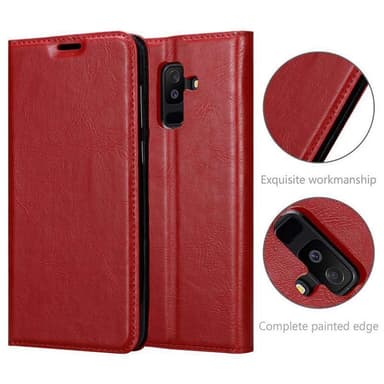 Samsung Galaxy A6 PLUS 2018 lommebokdeksel case (rød)