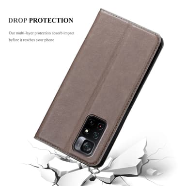 Xiaomi POCO M4 PRO 5G lommebokdeksel case (brun)