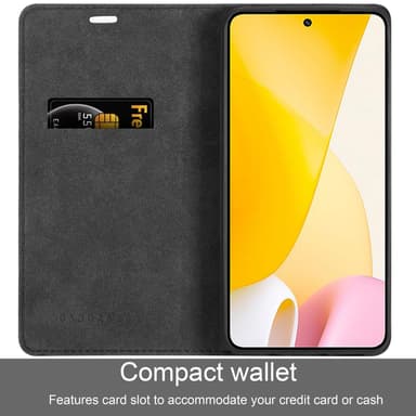 Xiaomi 12 LITE lommebokdeksel case (svart)