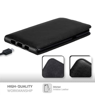 Samsung Galaxy S6 EDGE PLUS deksel flip cover (svart)