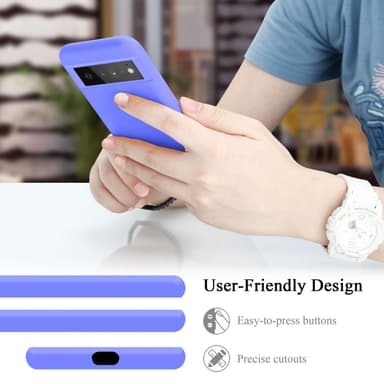Google PIXEL 6 PRO silikondeksel case (Lilla)