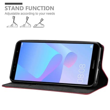 Huawei Y6 PRIME lommebokdeksel case (rød)