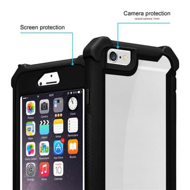 iPhone 6 / 6S Deksel Case Cover (svart)